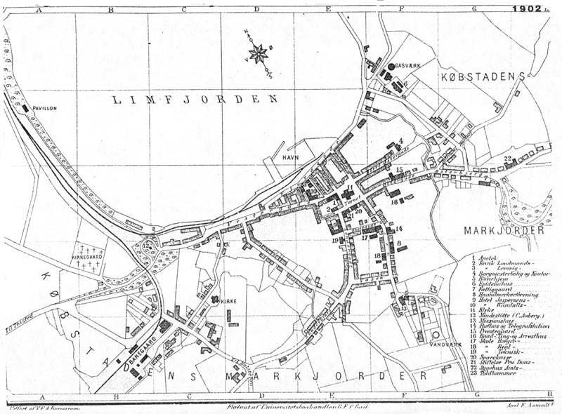 Kort over Lemvig fra 1902