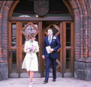 Vi blev gift på Helsingør Rådhus 12. april 1975